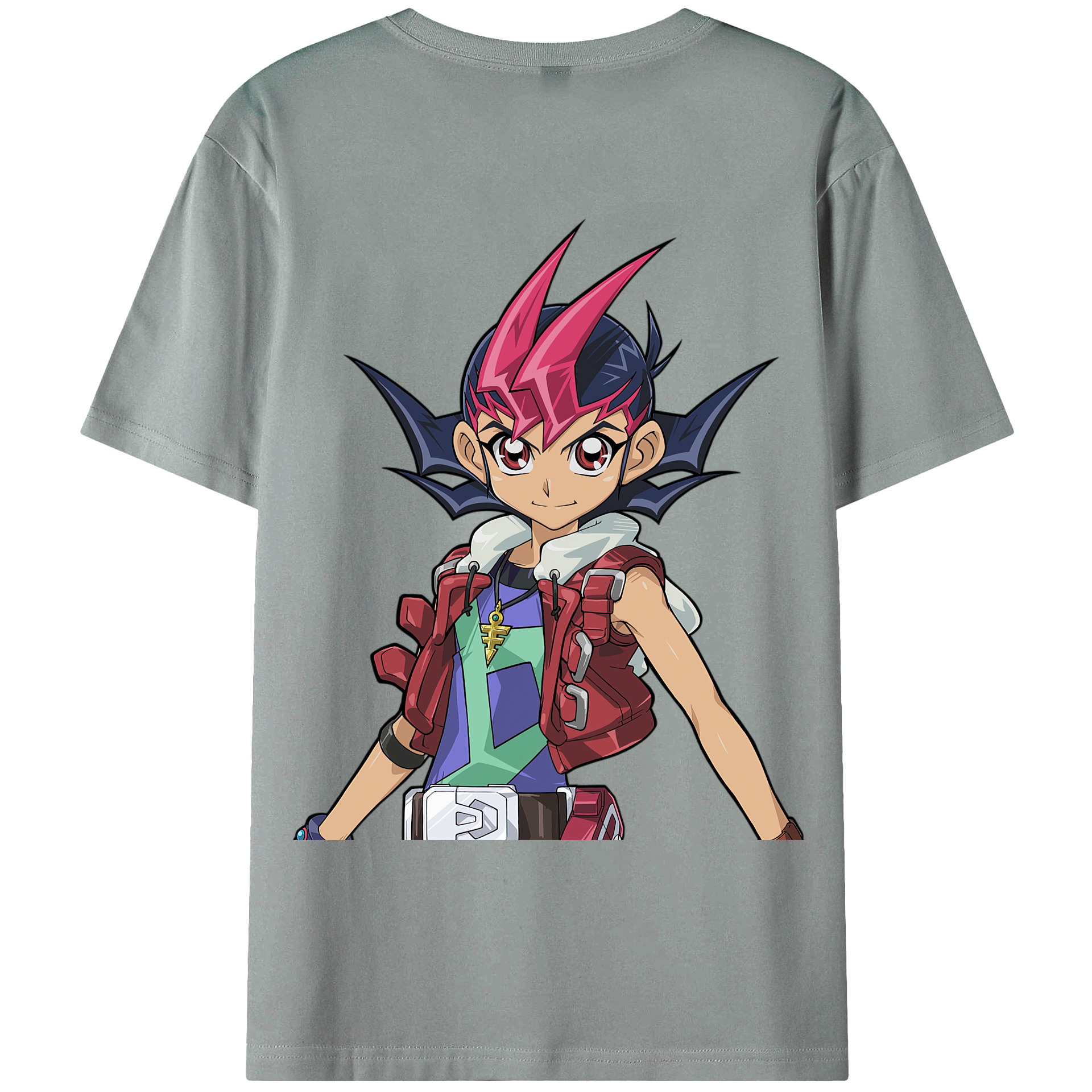 （画像用） 遊☆戯☆王 Yu-Gi-Oh! 綿100％ メンズ半袖Tシャツ（バックプリント） 通気性